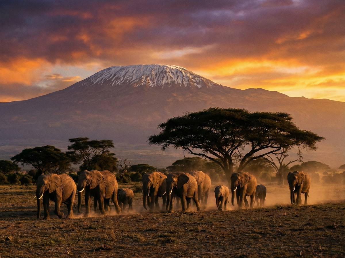 尤物视频非洲动物视频 - 肯尼亚大象迁徙壮观场面